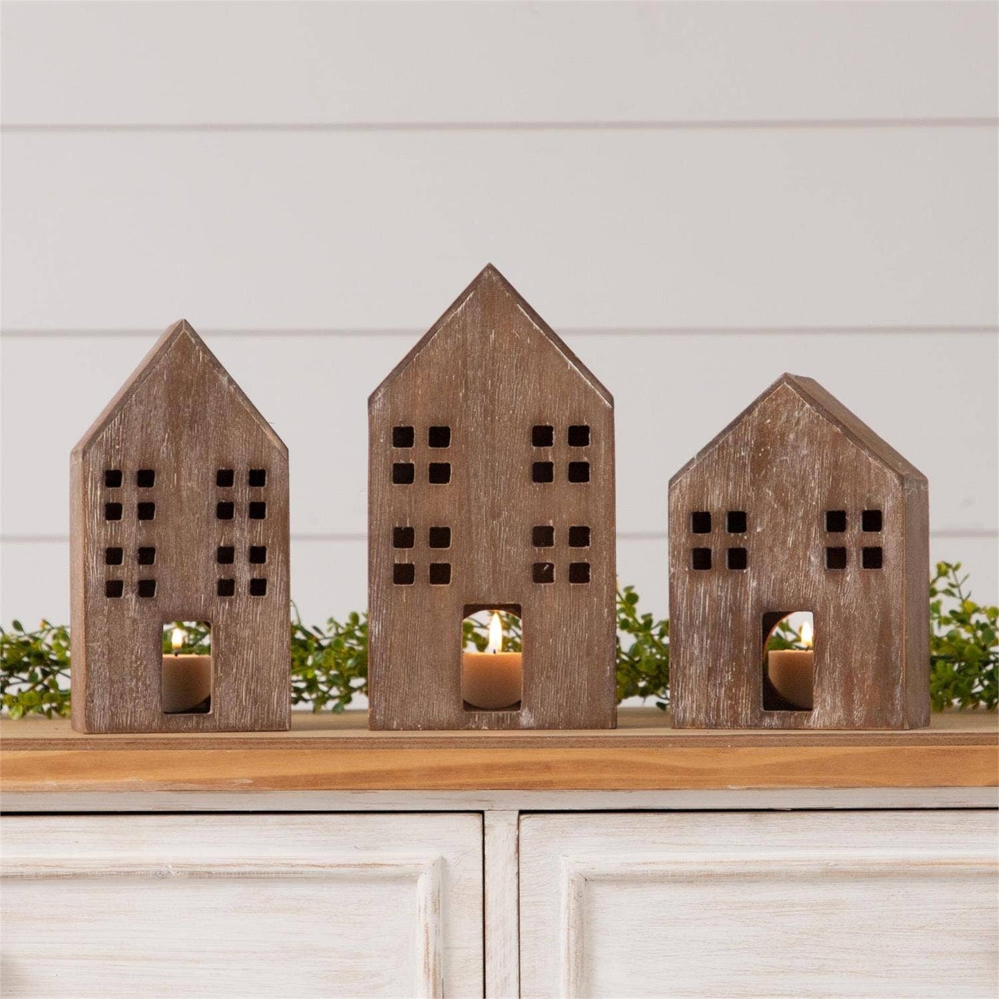 Wooden Houses (Set Of 03)