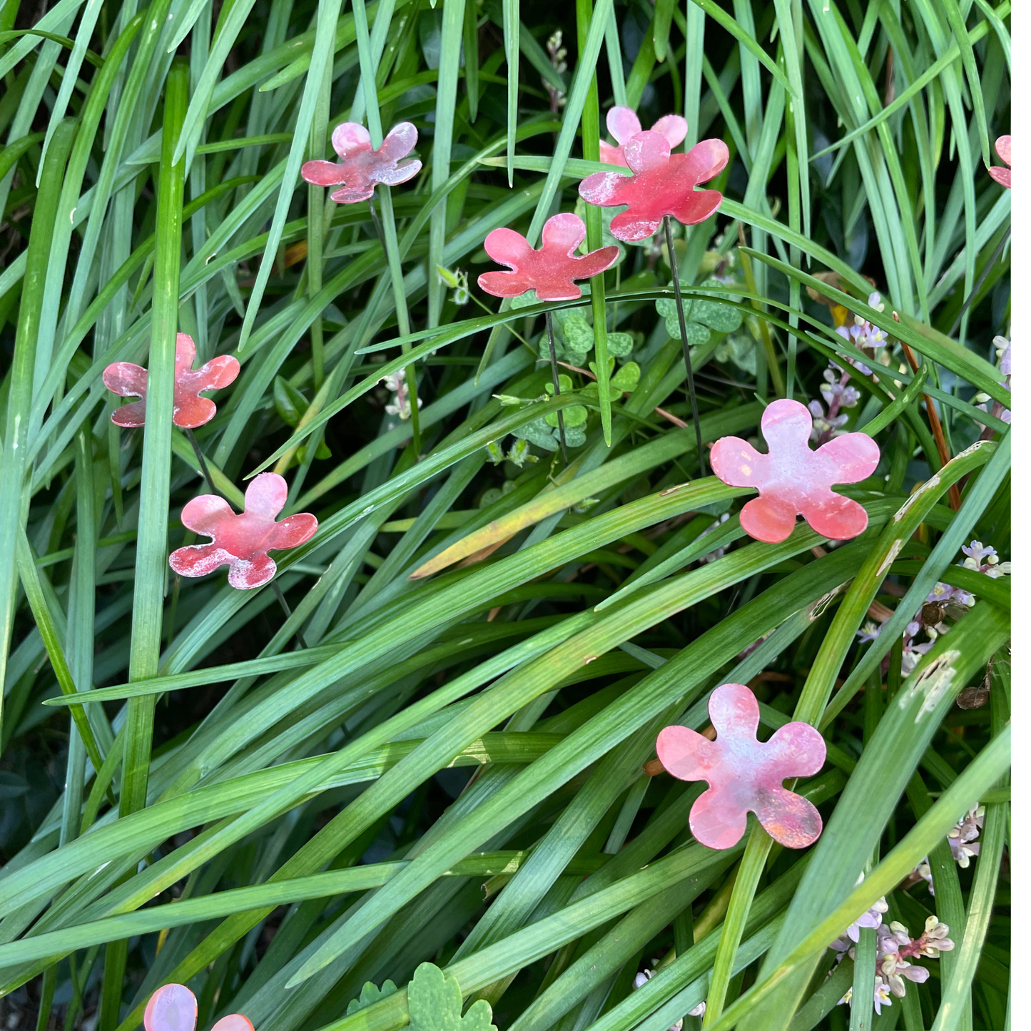 Small Natural Copper Flowers