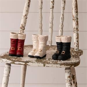Mini Santa's Boots Vases (Pk/03 Ast)
