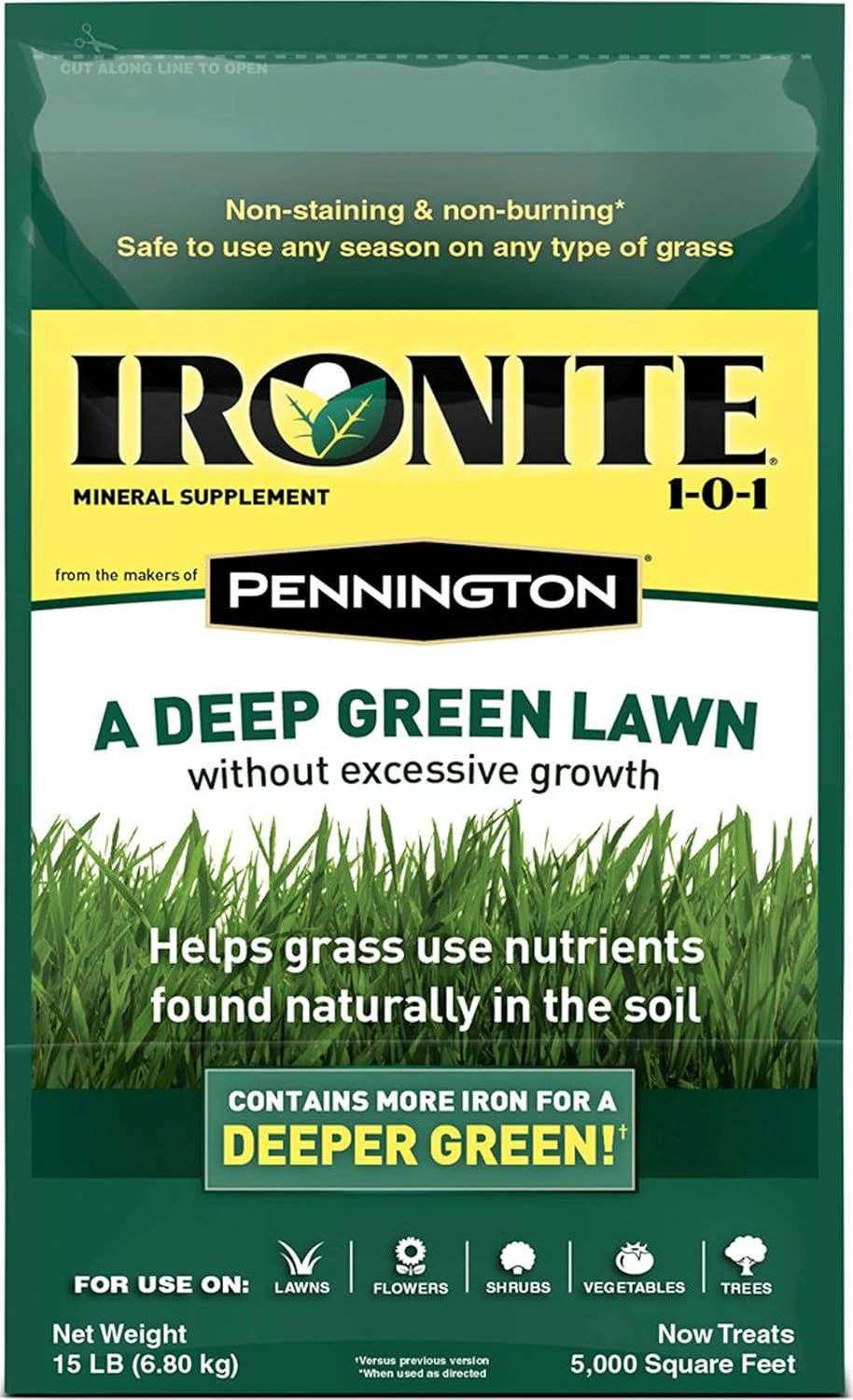 Pennington Ironite All-Purpose 1-0-1 Lawn & Garden Fertilizer 30LB