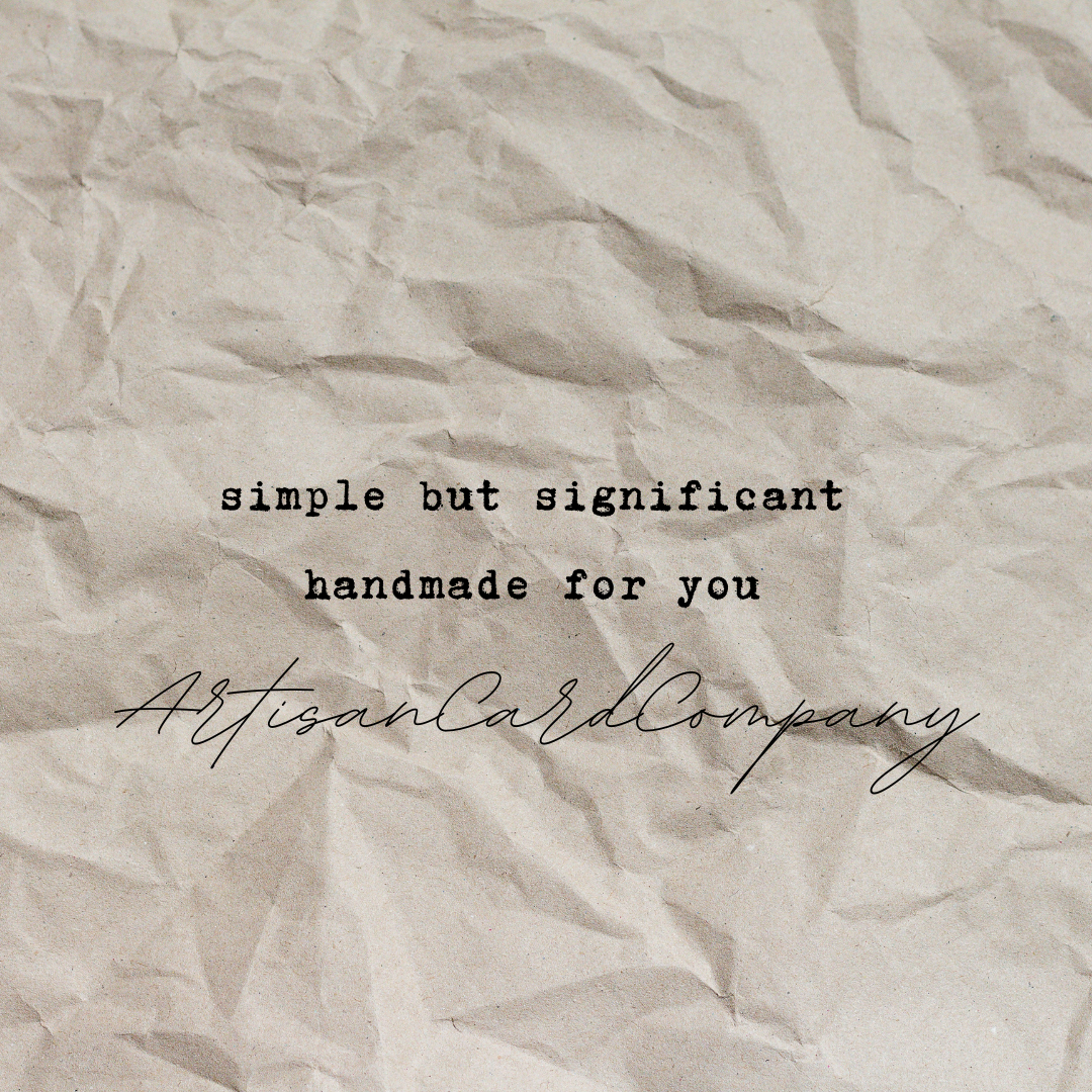 Handmade typewritten sympathy card