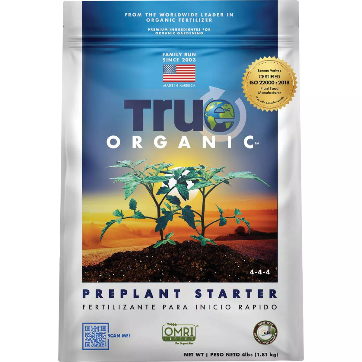 True-Organic Pre-Plant Starter 4lb.