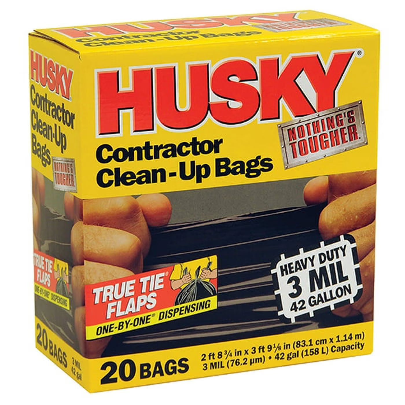Husky 3-Mil Contractor Trash Bag, 20-Count