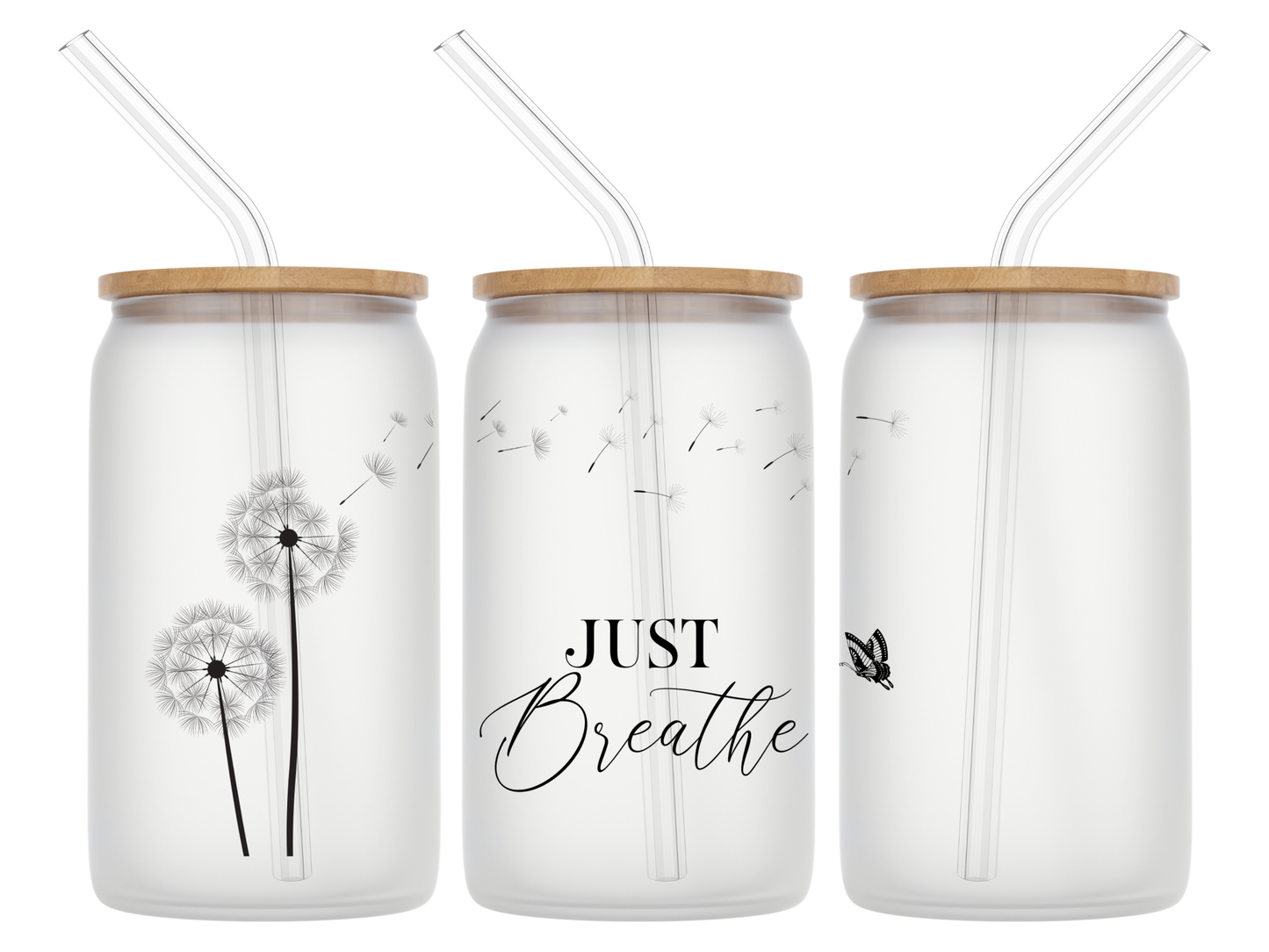 Just Breathe 16oz Libbey Glass Tumbler