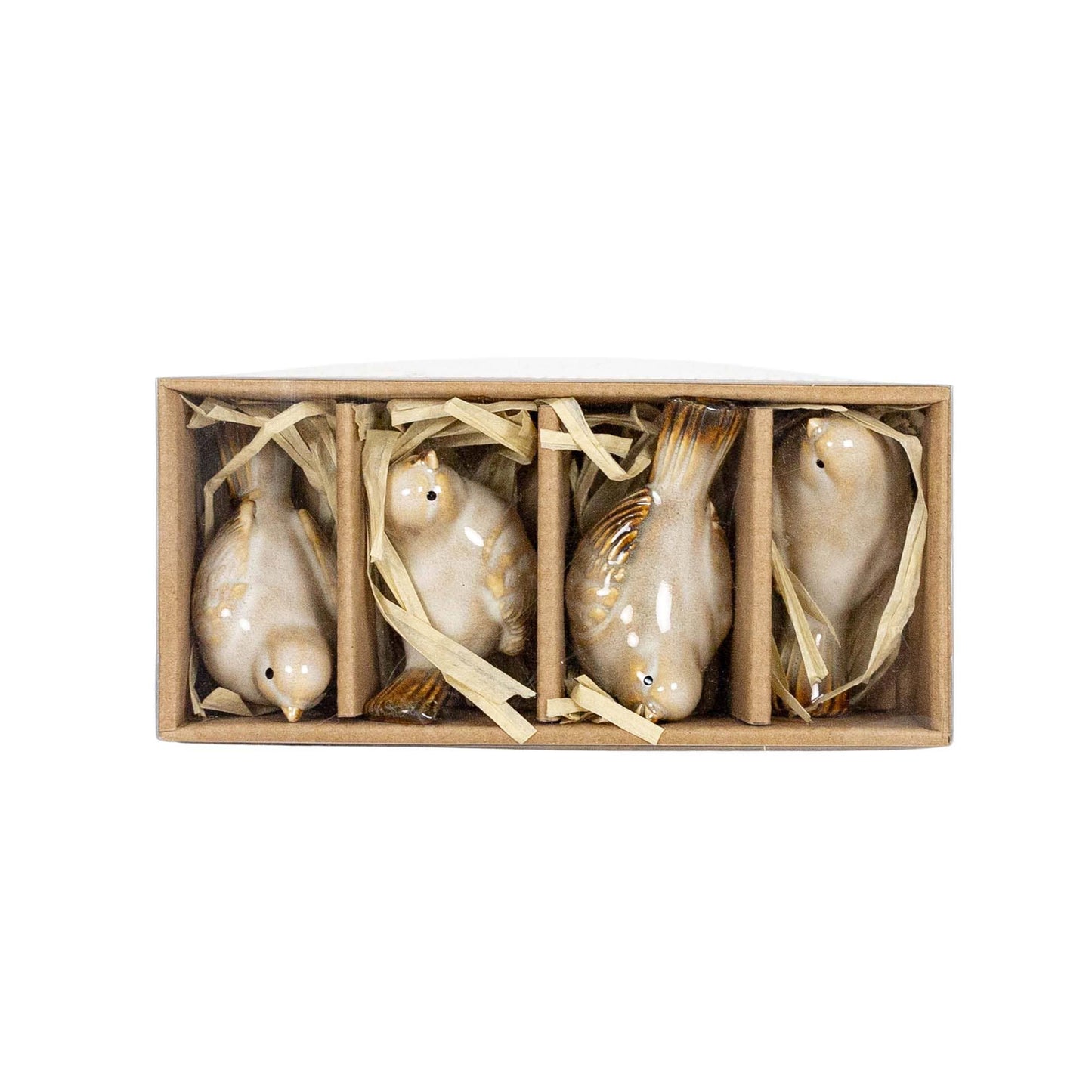 Nalin Bird Figures White, Set Of 4