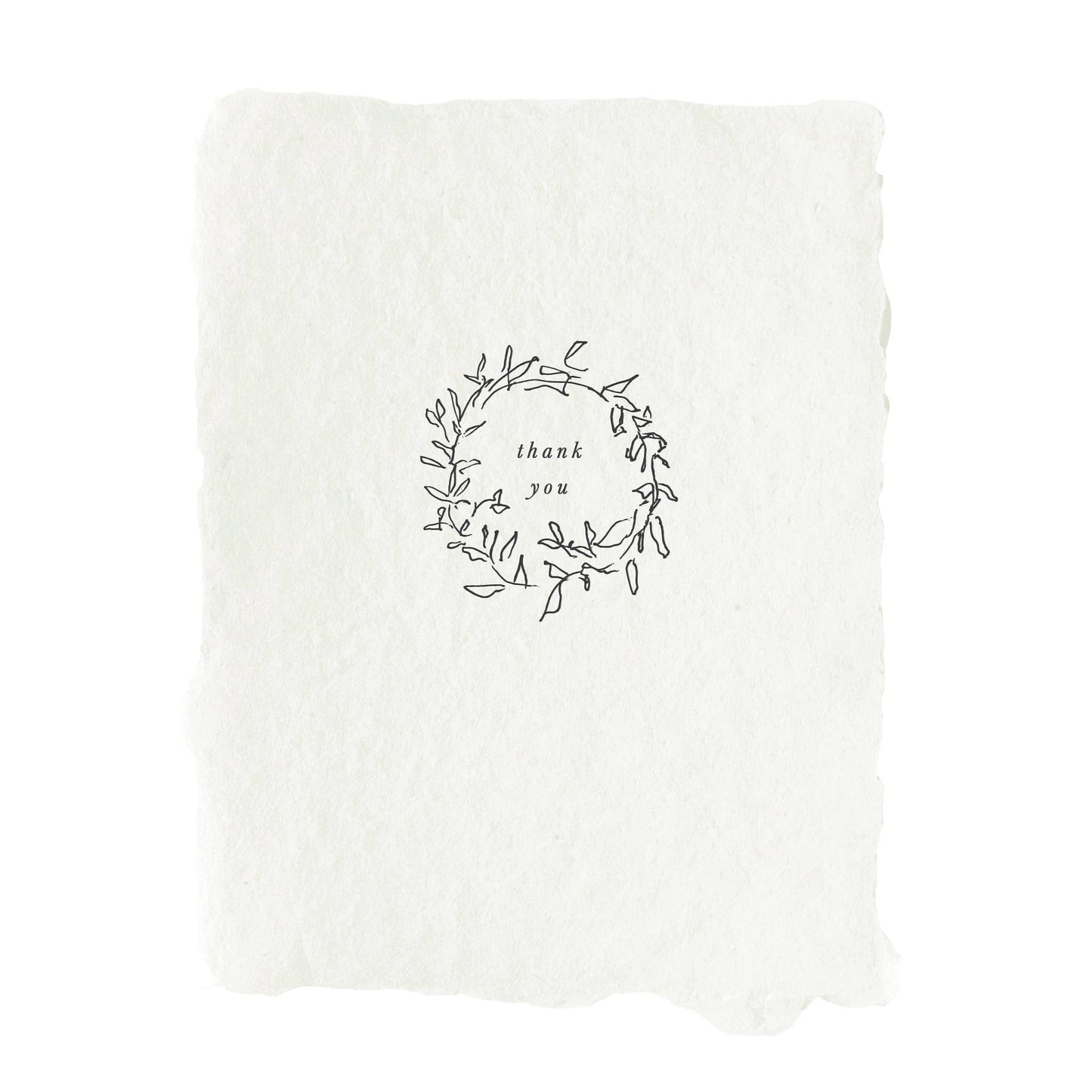 Thank you wreath note card