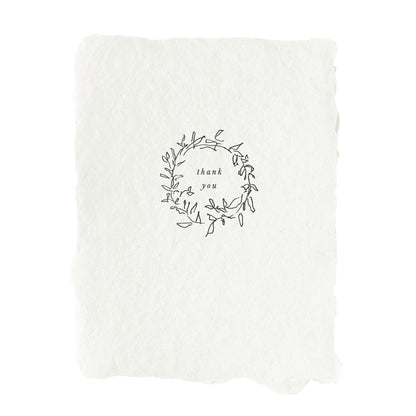 Thank you wreath note card