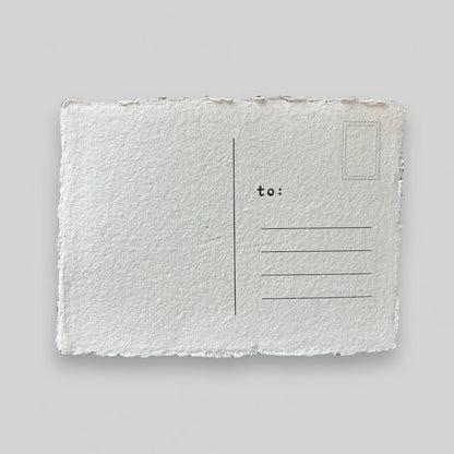 Handmade typewritten birthday postcard 