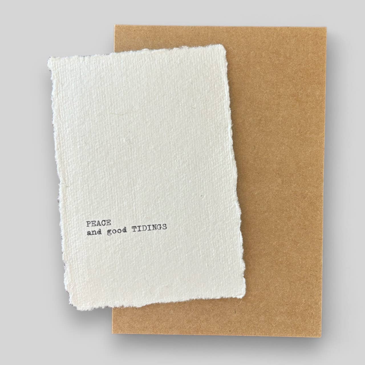 Handmade typewritten christmas card 