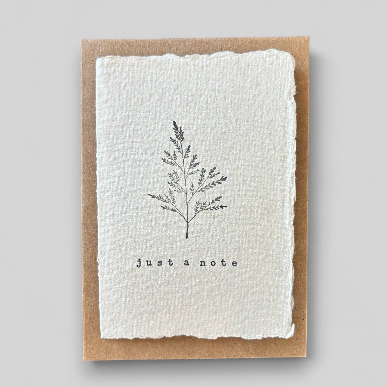 Handmade typewritten friend card