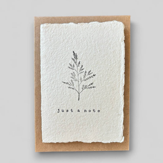 Handmade typewritten friend card