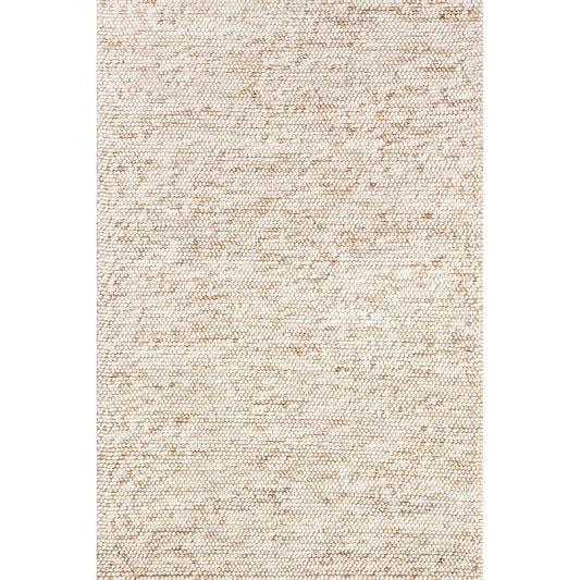 Deeanna Casual Textured Wool Area Rug