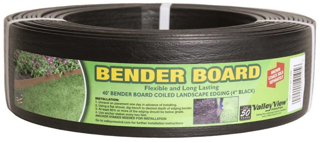 Valley View Landscape Edging Bender Board 4 in. x 40 ft. Black
