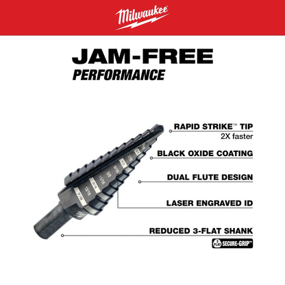 Milwaukee 3PC Step Drill Bit Set