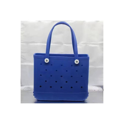 Summer Rubber Tote Solid Color Jelly Beach Bags