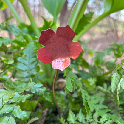 Enamel 5 Petal Flower Stem