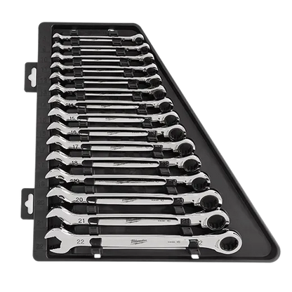Milwaukee 15pc Ratcheting Combination Wrench Set - Metric
