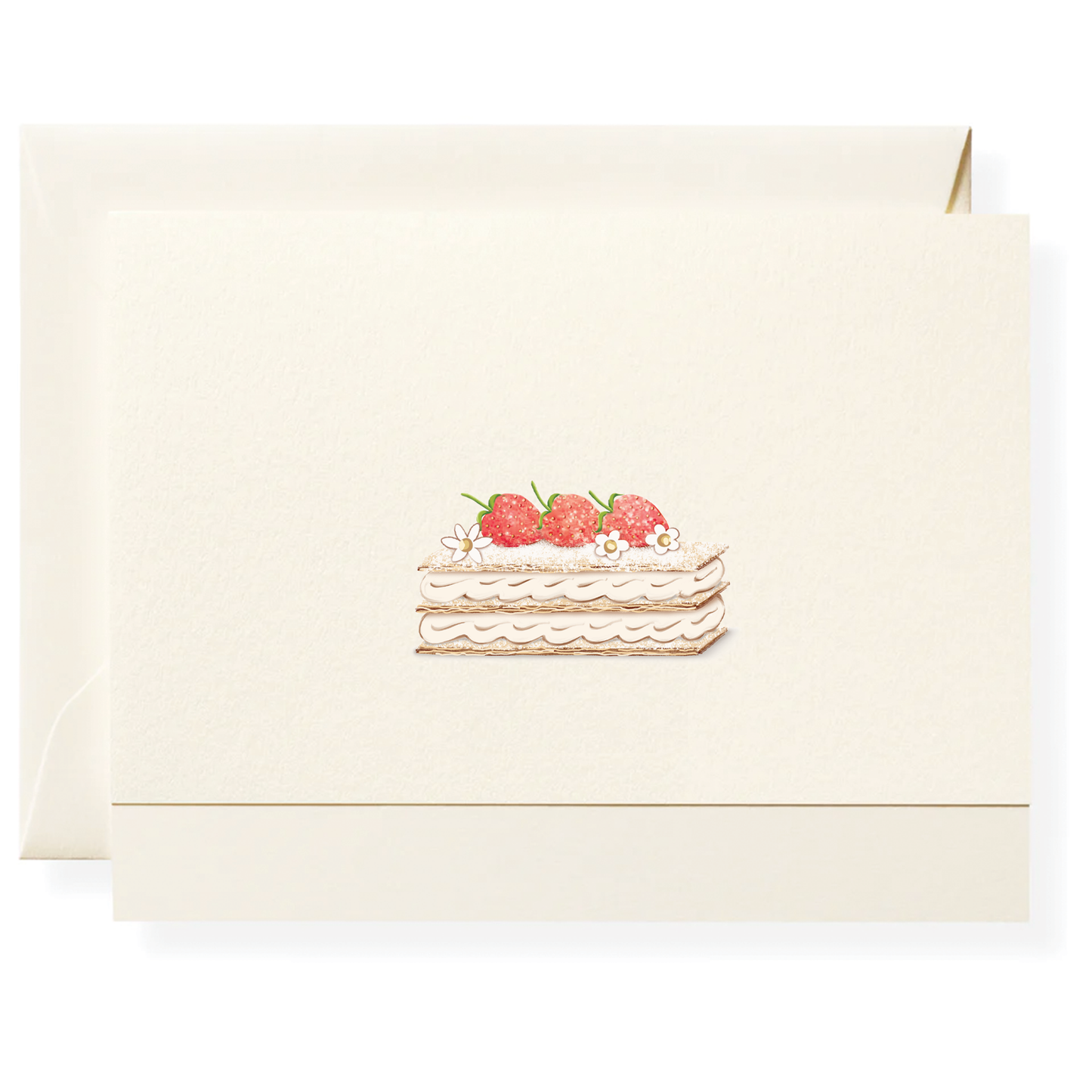 Strawberry Mille-Feuille Individual Notecard