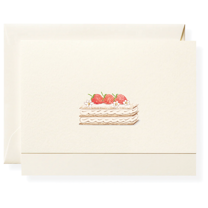 Strawberry Mille-Feuille Individual Notecard