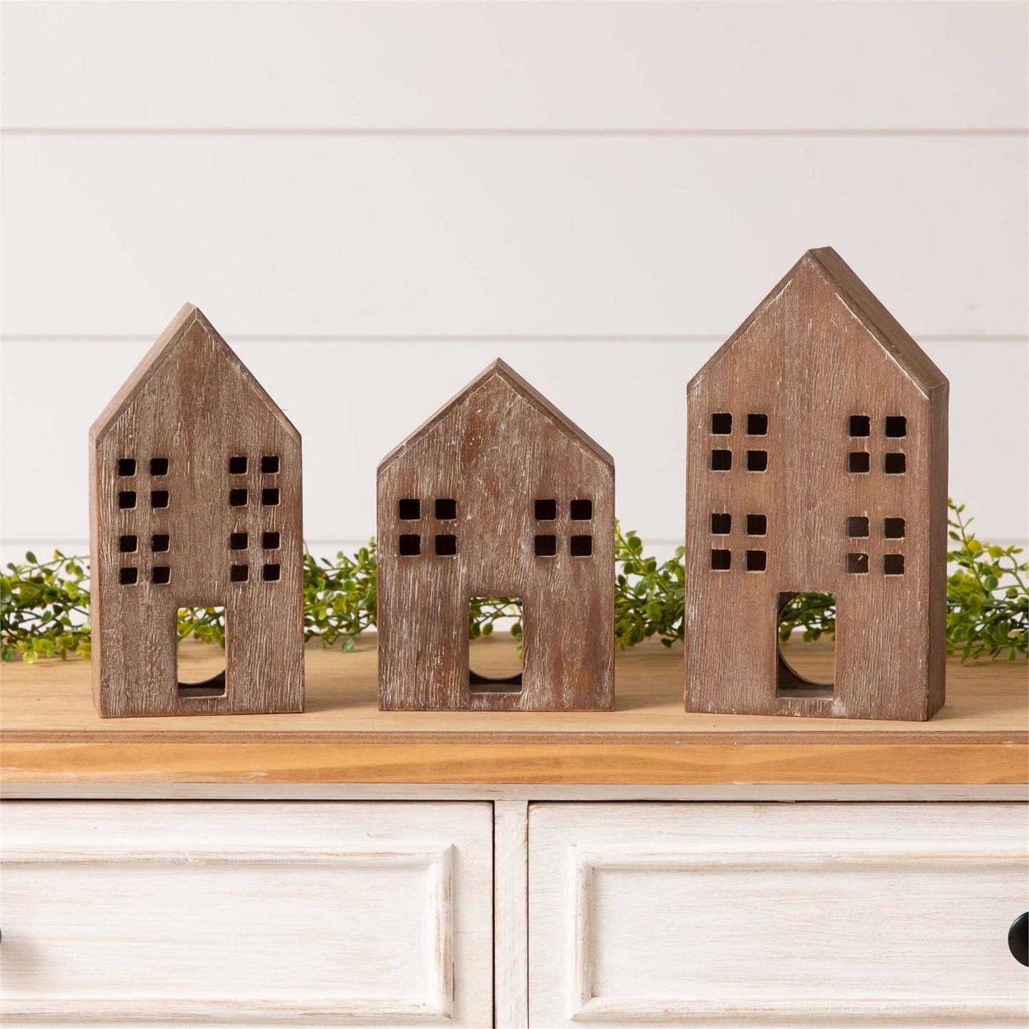 Wooden Houses (Set Of 03)