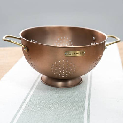 Copper Colander 11"