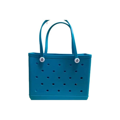 Summer Rubber Tote Solid Color Jelly Beach Bags