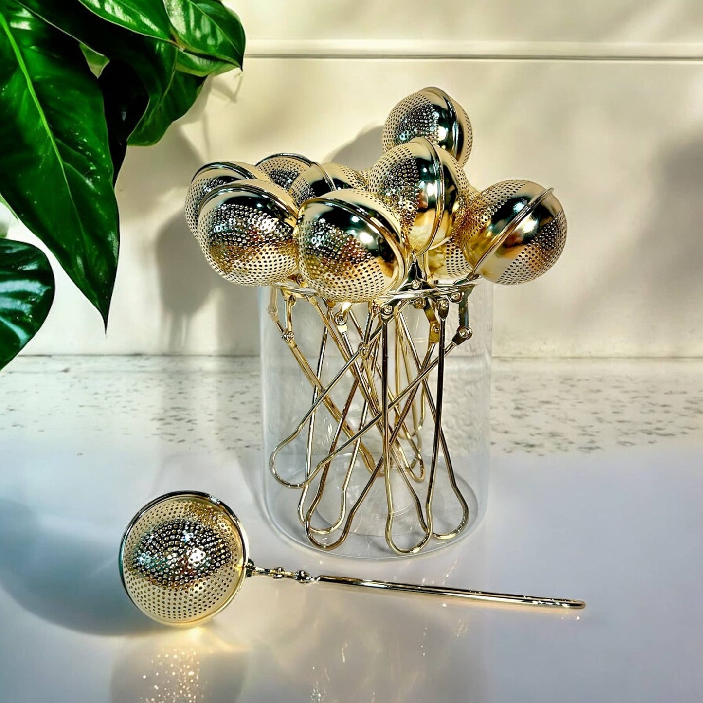 Gold Stainless Steel Tea Strainer | Infuser | Bestseller