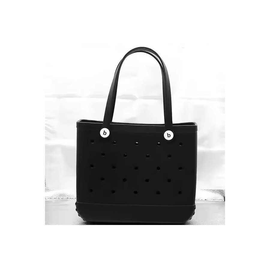 Summer Rubber Tote Solid Color Jelly Beach Bags