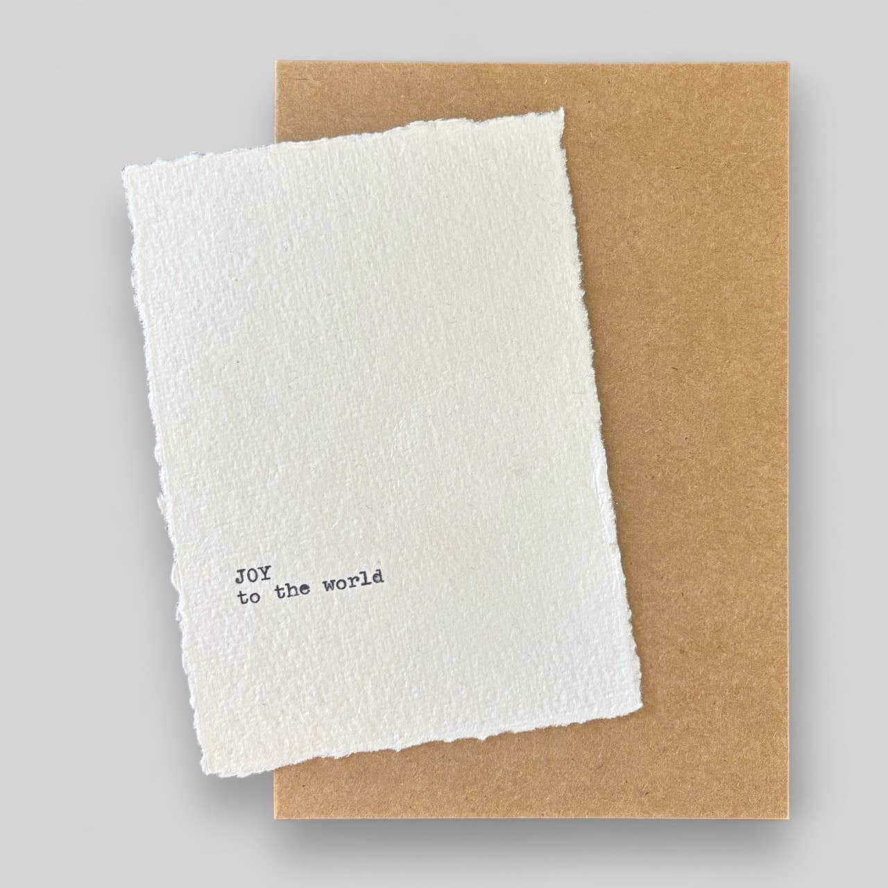 Handmade typewritten christmas card 