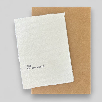 Handmade typewritten christmas card 