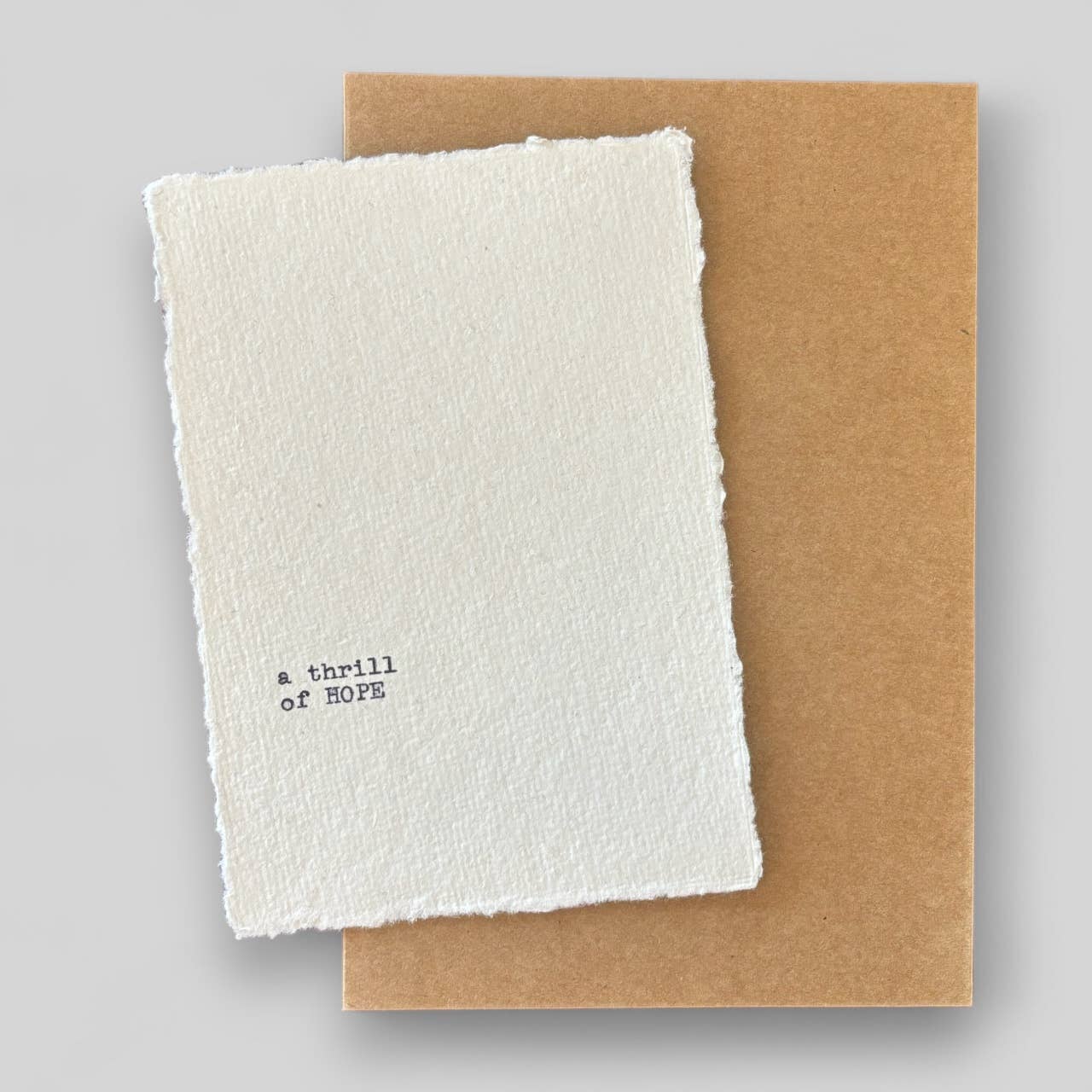 Handmade typewritten christmas card 