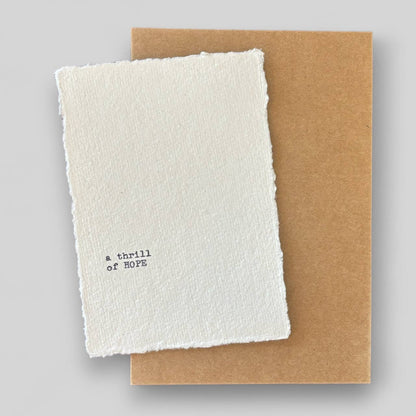 Handmade typewritten christmas card 