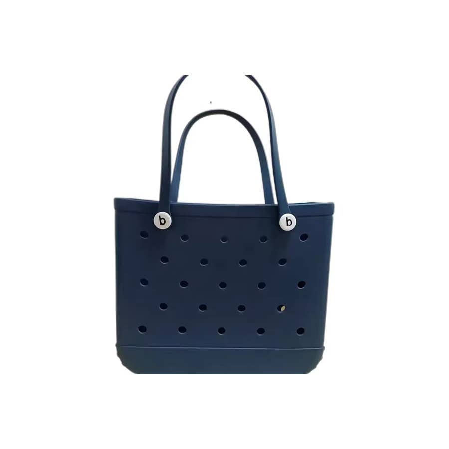 Summer Rubber Tote Solid Color Jelly Beach Bags