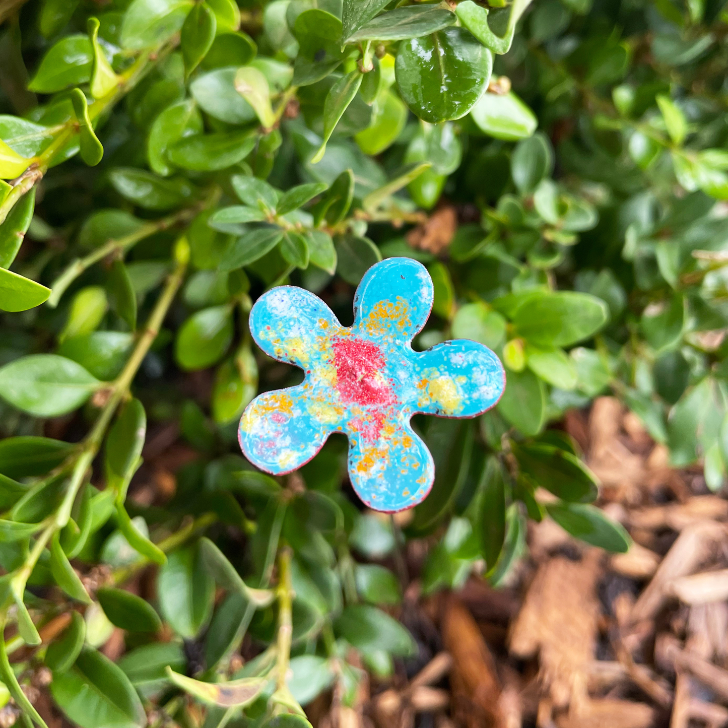 Small Copper Enamel Flowers