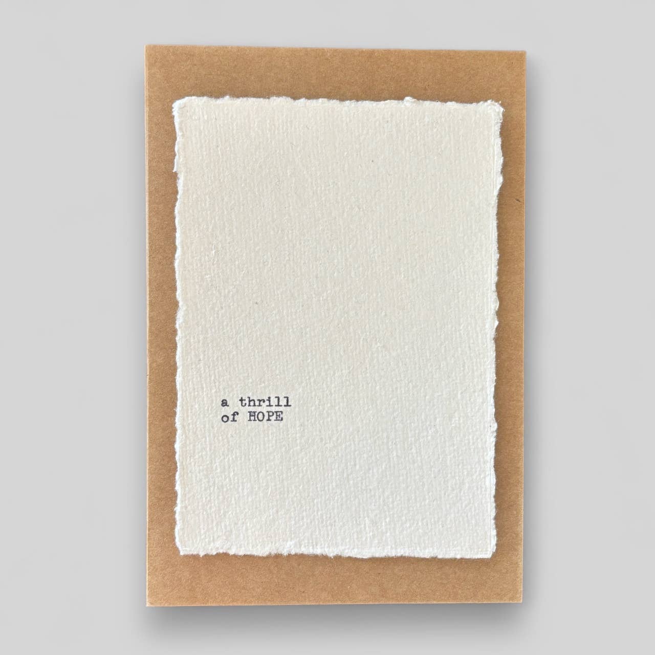 Handmade typewritten christmas card 