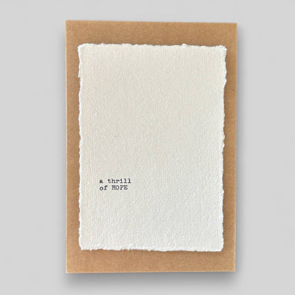 Handmade typewritten christmas card 