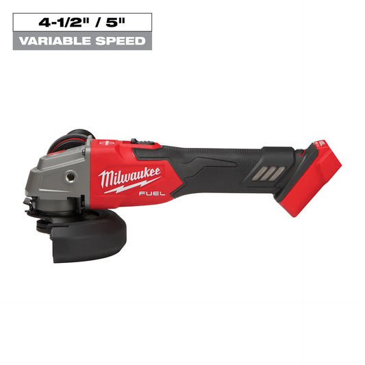 Milwaukee M18 FUEL™ 4-1/2" / 5" Variable Speed Braking Grinder, Slide Switch Lock-On