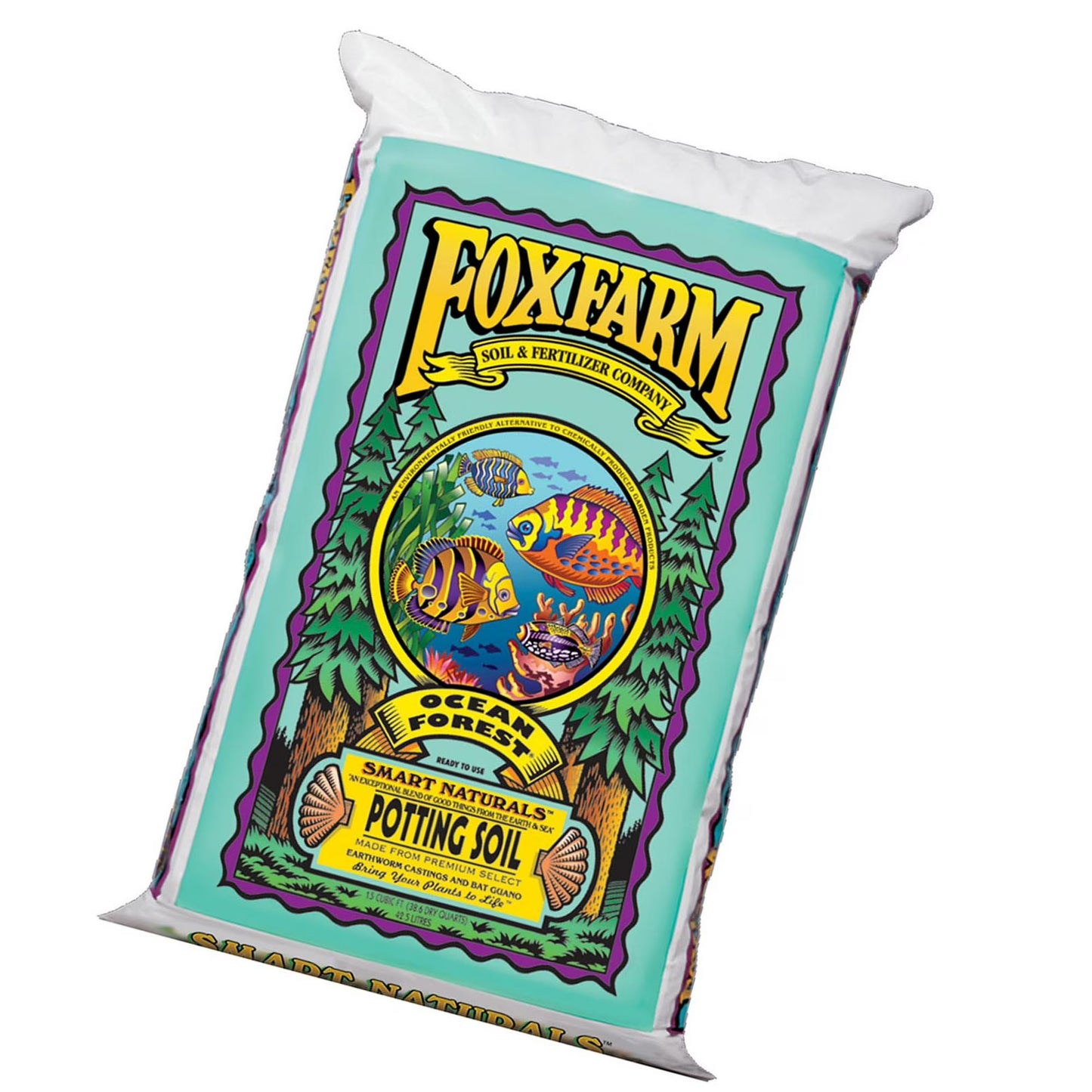 FoxFarm Ocean Forest Plant Garden Potting Soil Mix 6.3-6.8 pH, 34 Pounds
