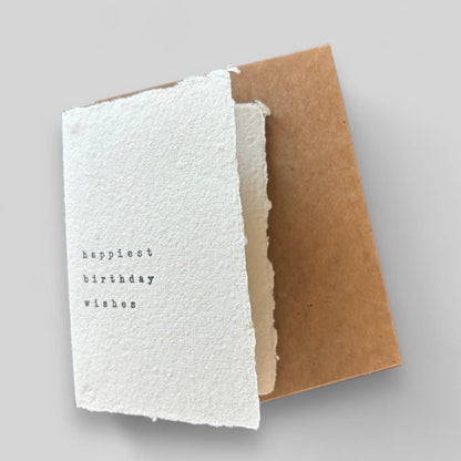 Handmade typewritten birthday card