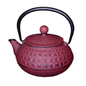 Cast Iron Tea Pot, Burgundy, 17 oz