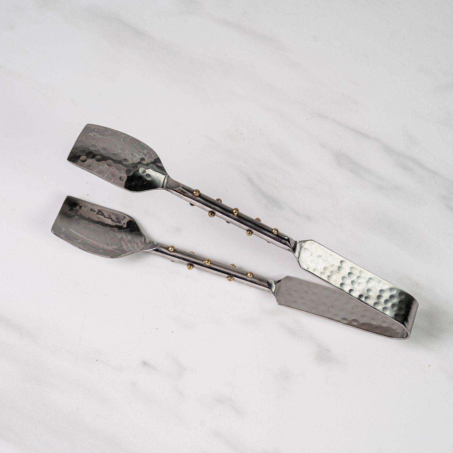 SS & Gold Dots Tongs