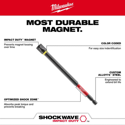 Milwaukee 6PC SHOCKWAVE™ Impact Duty 6" Magnetic Nut Driver Set