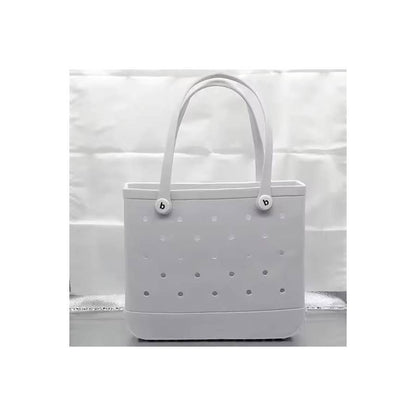 Summer Rubber Tote Solid Color Jelly Beach Bags
