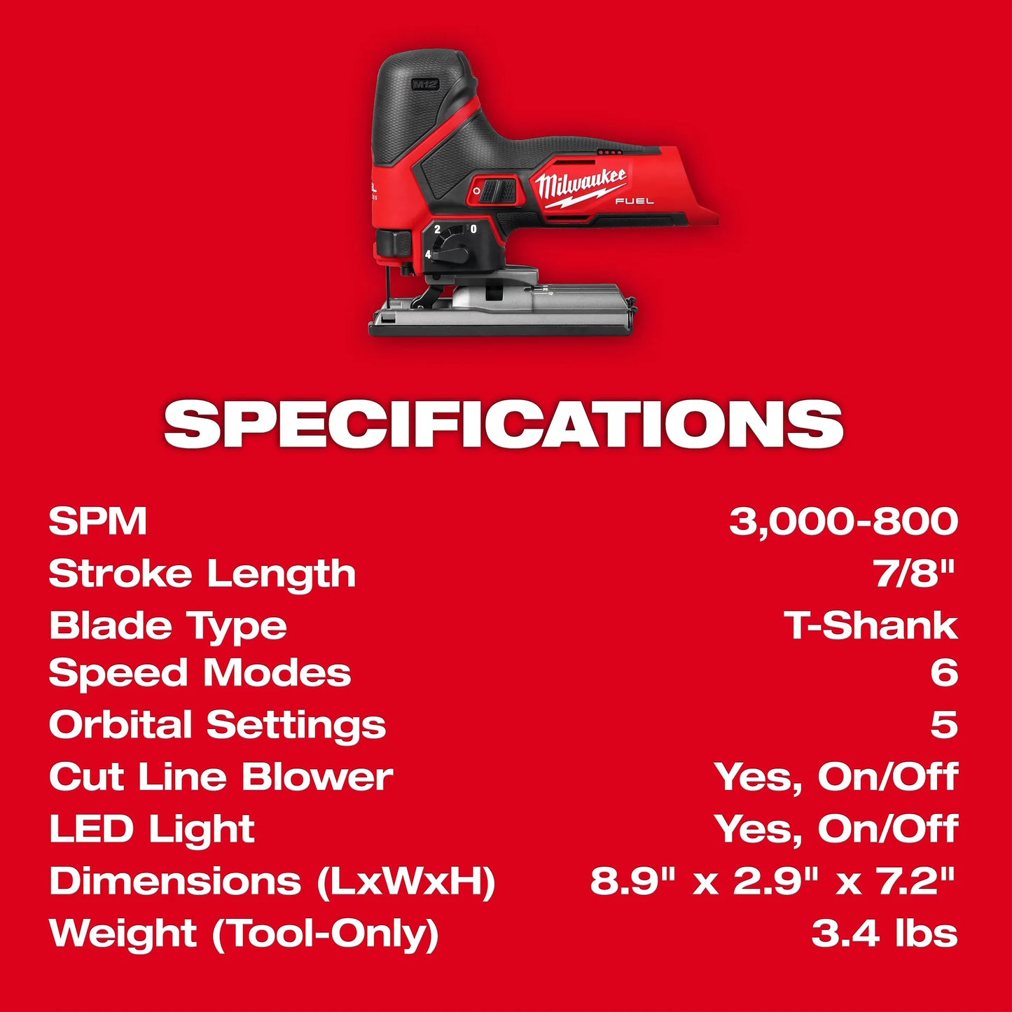 Milwaukee M12 FUEL™ Jig Saw