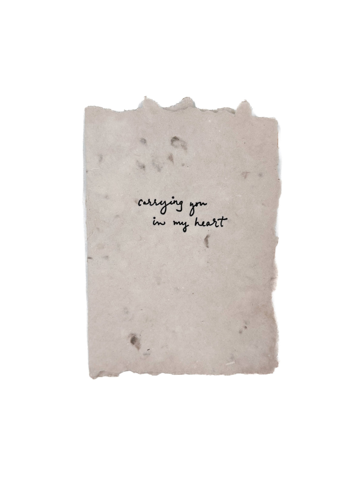 Carrying you in my heart card