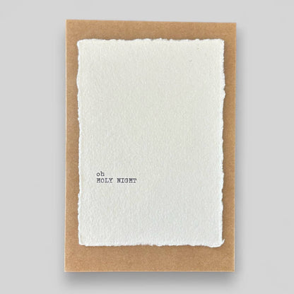 Handmade Typewritten Christmas Card - One Panel Design