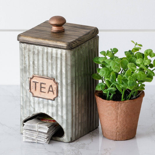 Tea Bag Holder - Corrugated Metal (PC)