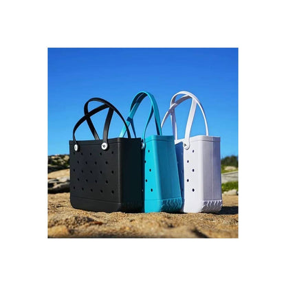 Summer Rubber Tote Solid Color Jelly Beach Bags