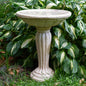Grecian Reinforced Concrete Bird Bath - 16 in - White