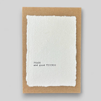 Handmade typewritten christmas card 